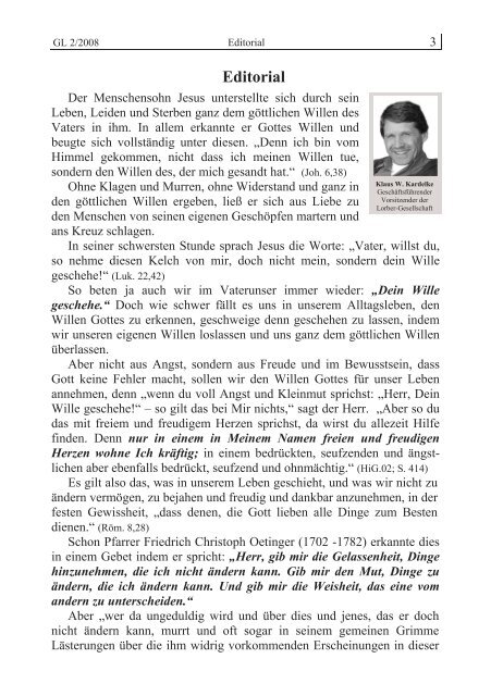 GL 2/2008 - der Lorber-Gesellschaft eV