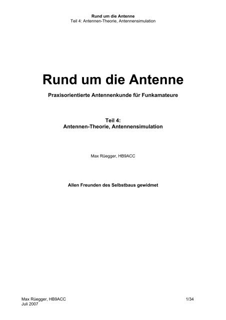 Teil 4: Rund um die Antenne - Amateurfunk