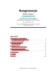 Kongruencje â III LO DG - KoÅo Naukowe MatematykÃ³w UÅ