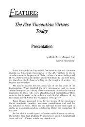 Presentation The Five Vincentian Virtues Today - CMGlobal