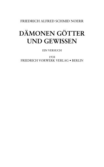 Götter, Dämonen und Gewissen [1938]