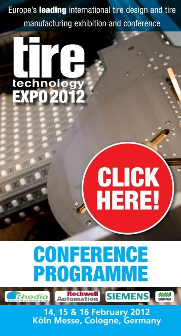 CONFERENCE PROgRammE - Tire Technology Expo