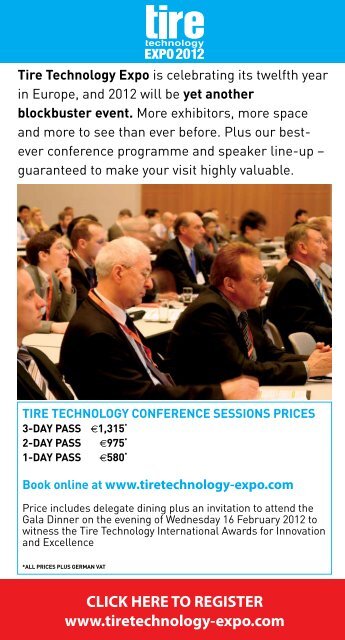 CONFERENCE PROgRammE - Tire Technology Expo