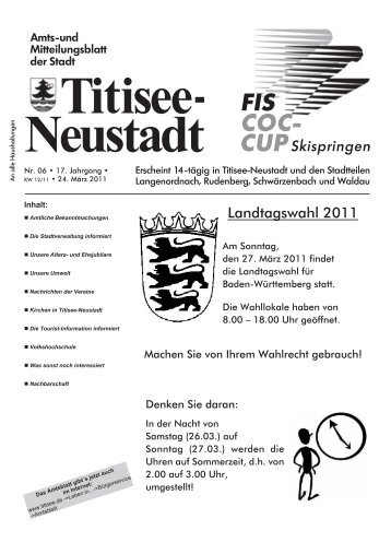 Landtagswahl 2011 - Titisee-Neustadt
