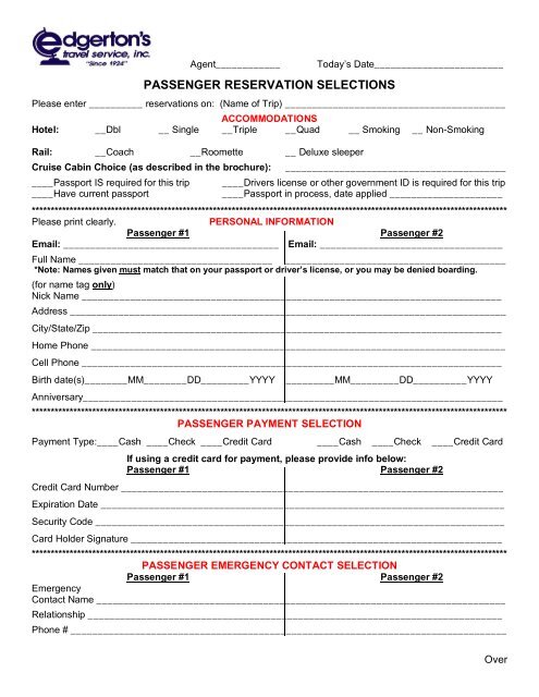 Trip registration form photos - Travelidaz.com