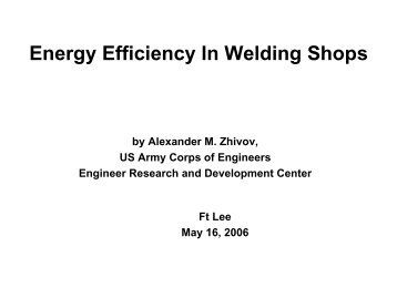 Energy Conservation in Welding Shops