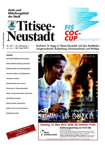 Amtsblatt Nr. 05 vom 08.03.2012 / 1 - Titisee-Neustadt