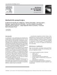 Mediastinitis posquirÃºrgica - Archivos de CardiologÃ­a de MÃ©xico