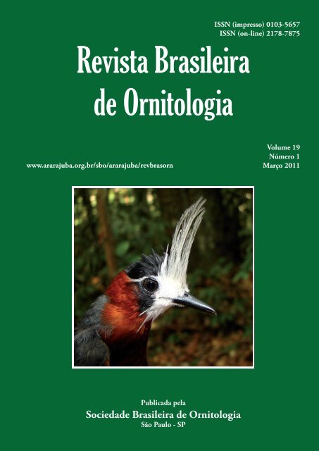 Capa 19(1) - fechada.indd - Sociedade Brasileira de Ornitologia