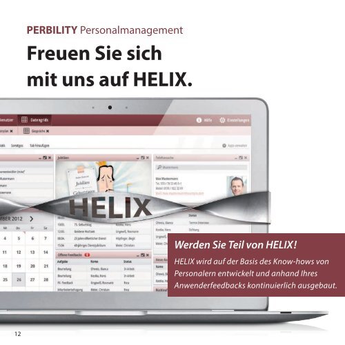 Freuen Sie sich mit uns auf HELIX. - PERBILITY