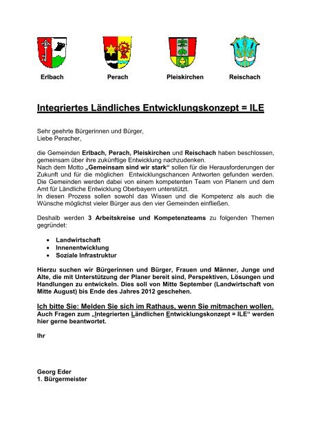 Integriertes Ländliches Entwicklungskonzept = ILE - Perach