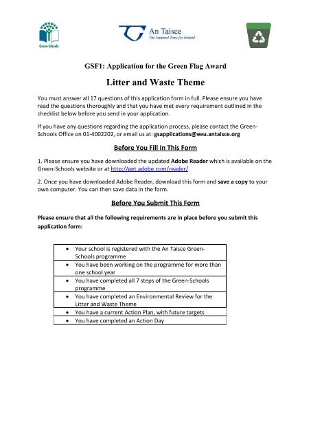 Litter and Waste Theme - Green Schools Ireland