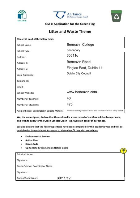 Litter and Waste Theme - Green Schools Ireland