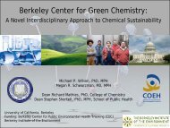Berkeley Center for Green Chemistry - Center for Occupational and ...