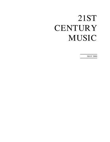 May - 21st Century Music