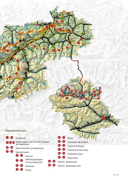 Adlerweg-Karte - Tirol