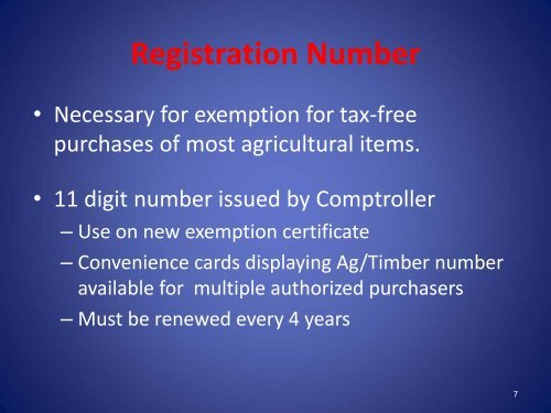 the texas sales tax exemption for agriculture - Texas Comptroller of ...