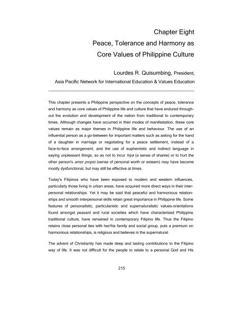 philippine cultural values