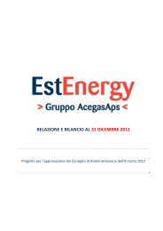 RELAZIONE E BILANCIO AL 31 DICEMBRE 2011 - EstEnergy