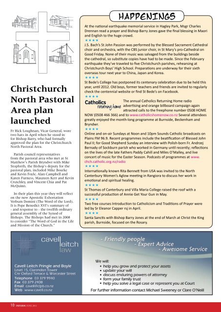 Inform 85.pdf - Catholic Diocese of Christchurch