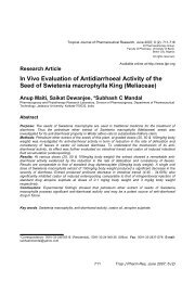 In Vivo Evaluation of Antidiarrhoeal Activity of ... - Bioline International