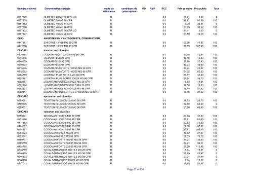 Liste des médicaments commercialisés au  Luxembourg - CNS