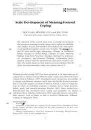 Scale Development of Meaning-Focused Coping