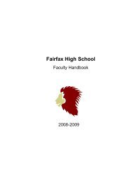 handbook 2008-2009.pdf - Fairfax Senior High School