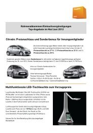 Citroën: Preisnachlass und Sonderbonus für Innungsmitglieder ...