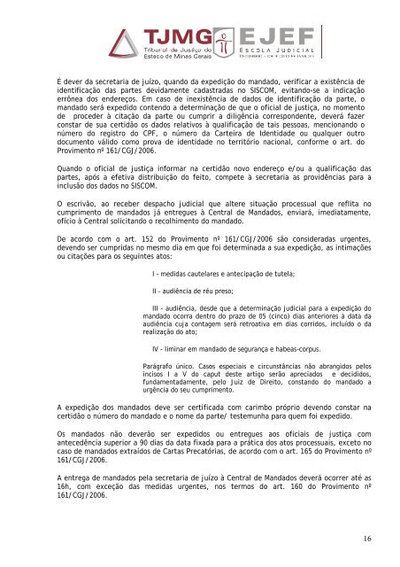 MANUAL DE ROTINAS DE SECRETARIA DE JUÃZO COM ...