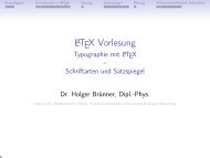 LaTeX Vorlesung - Typographie mit LaTeX -- Schriftarten und ...