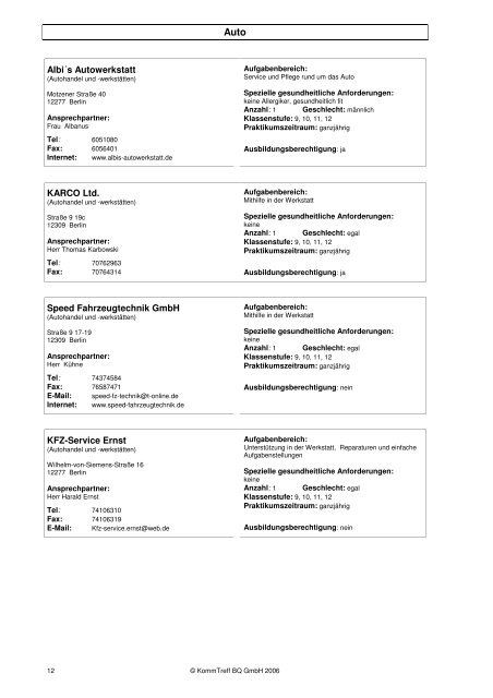 Oder direkt: Praktikumsliste Tempelhof-Schöneberg