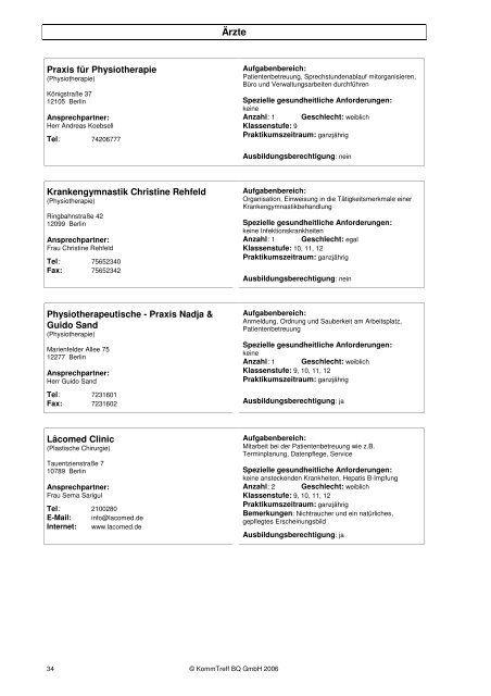 Oder direkt: Praktikumsliste Tempelhof-Schöneberg