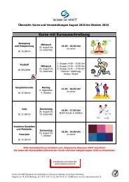 Kurse mit Kursausschreibung - insieme ZwirnitrÃ¤ff