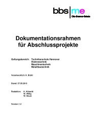 Dokumentationsrahmen für Abschlussprojekte