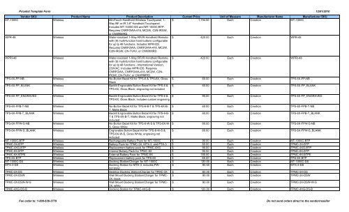 Crestron Pricelist - Peppm