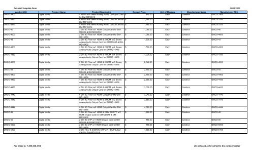 Crestron Pricelist - Peppm