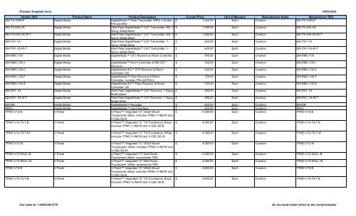 Crestron Pricelist - Peppm