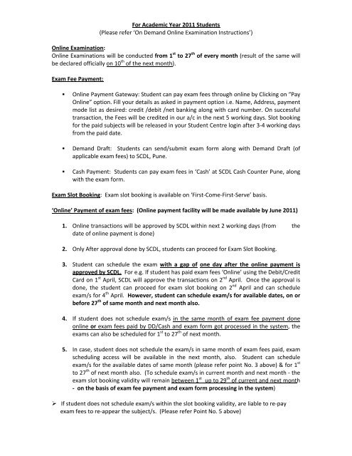 Online Examin - SCDL