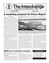 The Interchange - Ottawa Valley Associated Railroaders