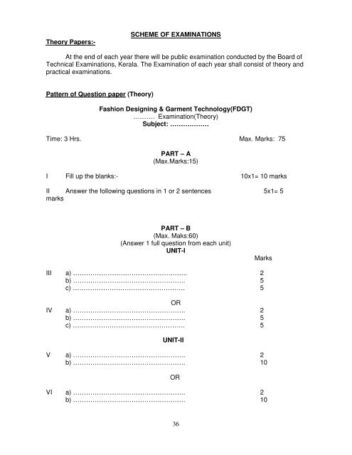 fashion designing & garment technology - Curriculum Development