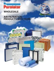 Wholesale All Products Brochure - Purolator Air Filtration