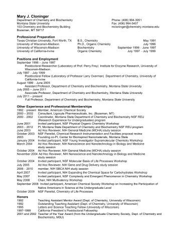Resume biochemistry phd