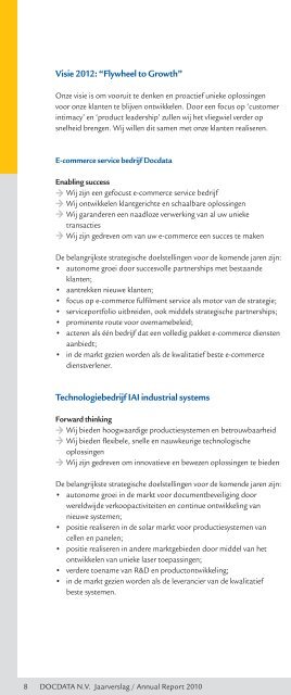 Jaarverslag 2010 Annual Report 2010 - docdata nv