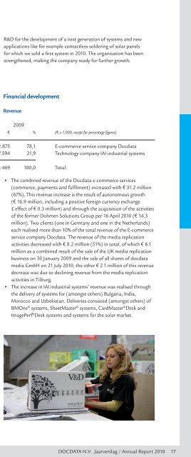 Jaarverslag 2010 Annual Report 2010 - docdata nv