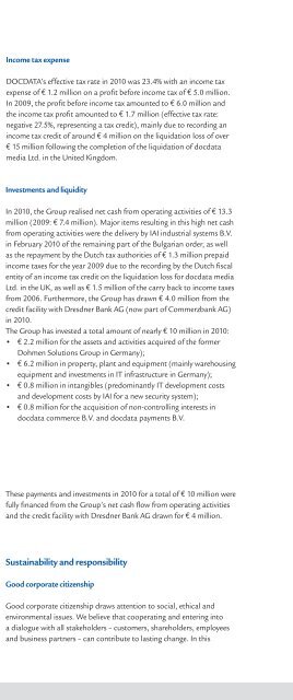 Jaarverslag 2010 Annual Report 2010 - docdata nv