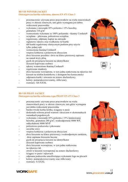 Katalog worksafe - Procurator