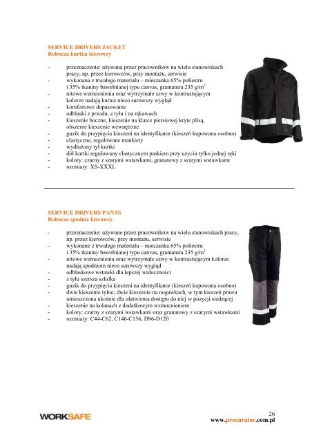 Katalog worksafe - Procurator