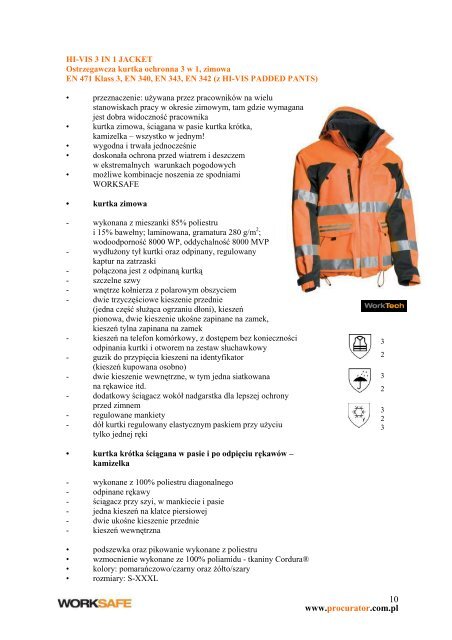 Katalog worksafe - Procurator