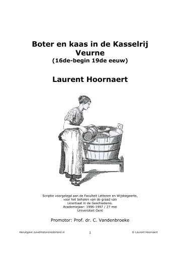 Boter en kaas in de Kasselrij Veurne - Zuivelhistorie Nederland